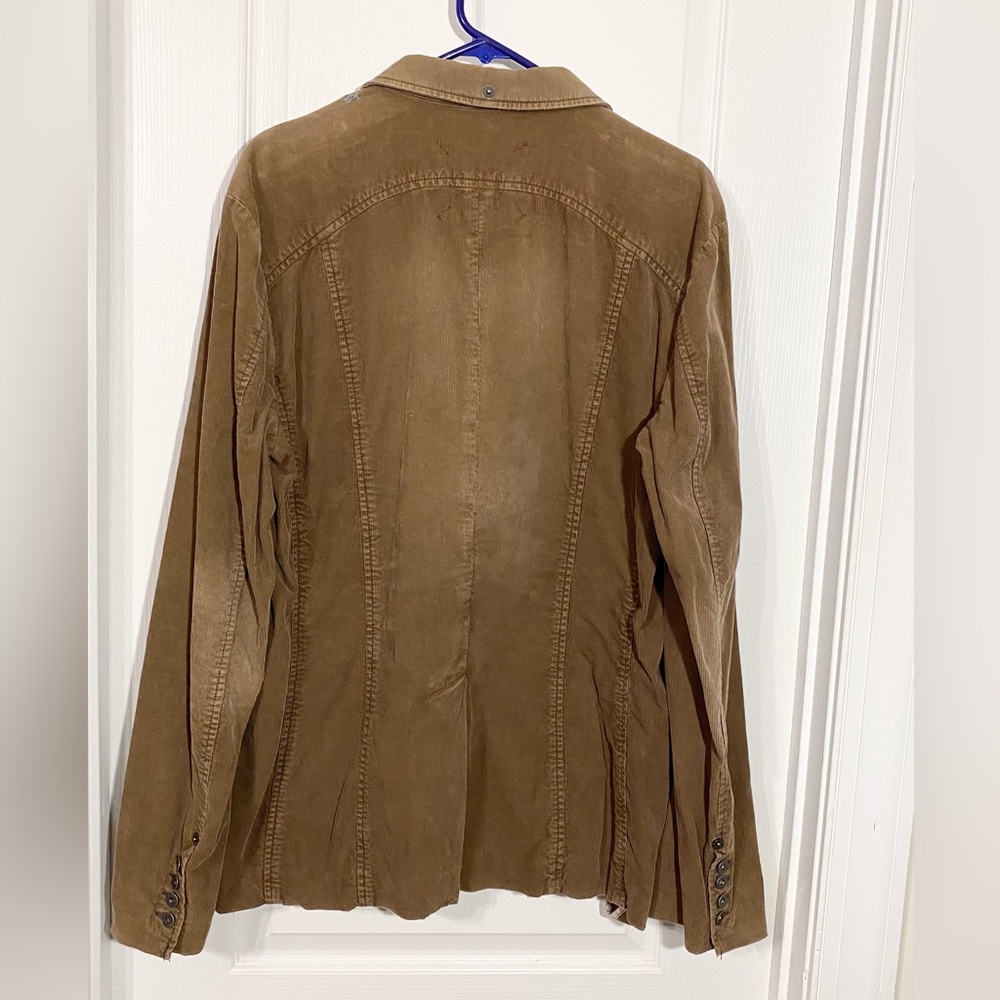 Y2K Guess Corduroy Blazer Jacket Brown Men’s Large - Picture 2 of 8